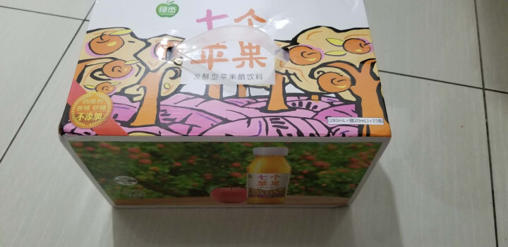 绿杰七个苹果醋饮料整箱装300ml*15瓶装苹果醋果汁饮料怎么样，好用吗，口碑，心得，评价，试用报告,第3张