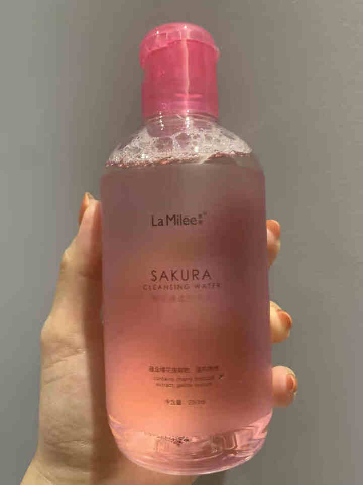 LaMilee（莱玫）樱花净透卸妆水 250ml（眼唇脸三合一 温和清洁 卸妆液乳）正品 樱花净透卸妆水怎么样，好用吗，口碑，心得，评价，试用报告,第2张