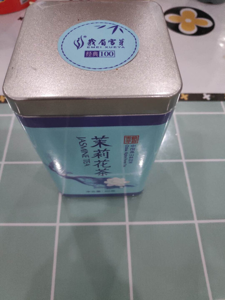 峨眉雪芽 茶叶 茉莉花茶60克/罐 浓香型花毛峰茶叶花茶自饮装怎么样，好用吗，口碑，心得，评价，试用报告,第4张