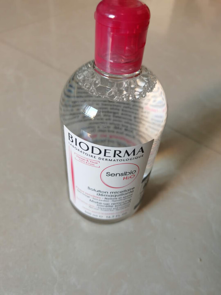 法国贝德玛（BIODERMA）舒妍多效洁肤液500ml （卸妆水 深层清洁 粉水 舒缓保湿 敏感肌 眼唇 原装进口）怎么样，好用吗，口碑，心得，评价，试用报告,第4张