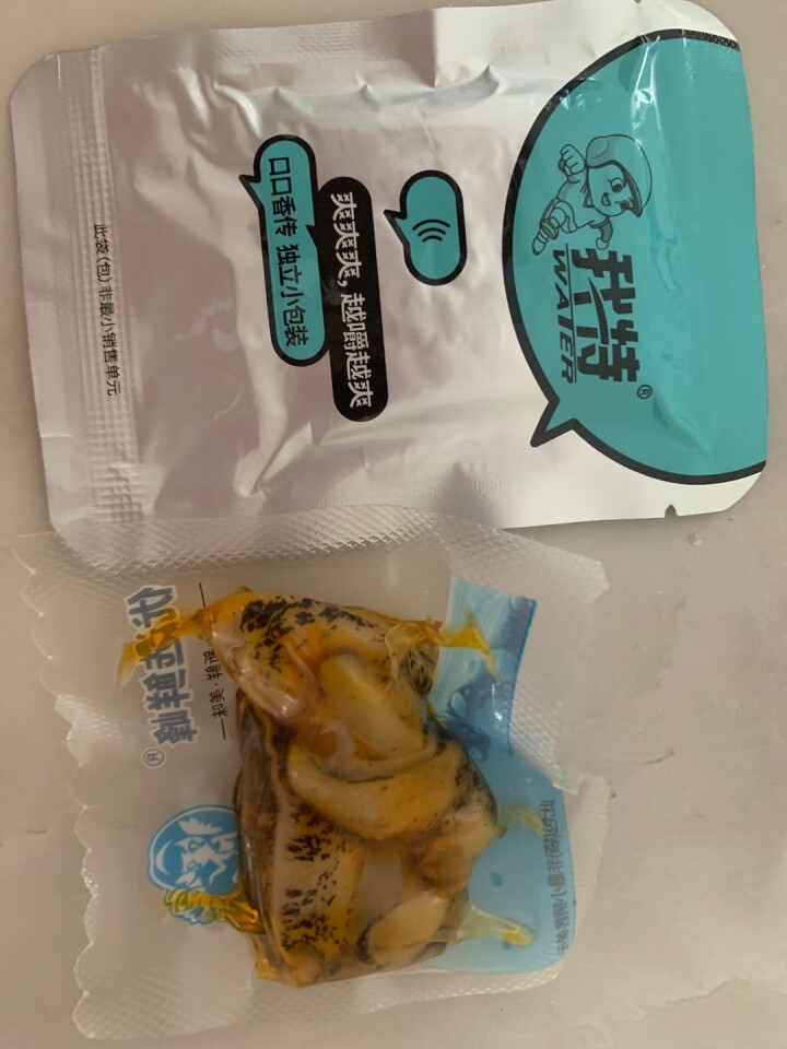 海鲜熟食即食麻辣大虾香辣珍珠鲍螺香辣花蛤豆干辣条网红特产小吃零食品海鲜熟食网红零食辣味海鲜即食 香辣珍珠鲍108g+小纤肉藤椒味195g怎么样，好用吗，口碑，心,第4张