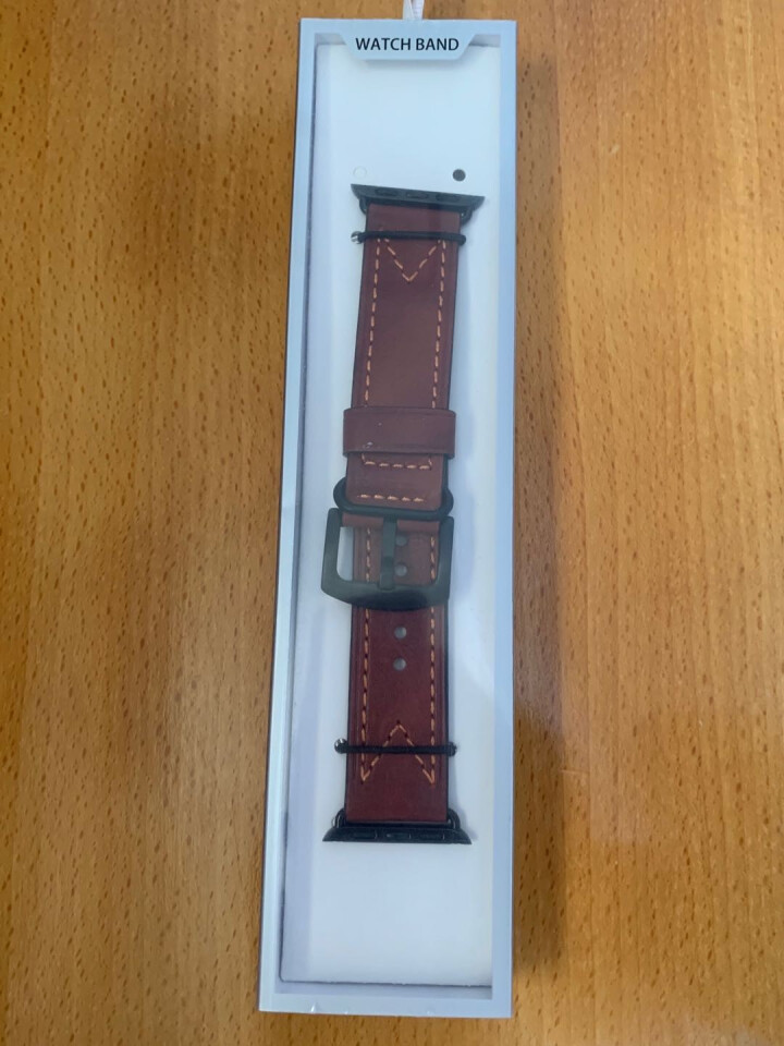 白布斯适用于苹果applewatch新款皮带iwatch1/2/3/4/5代柔软男女通用真皮手表带 M型褐色 接口38/40mm怎么样，好用吗，口碑，心得，评价,第2张