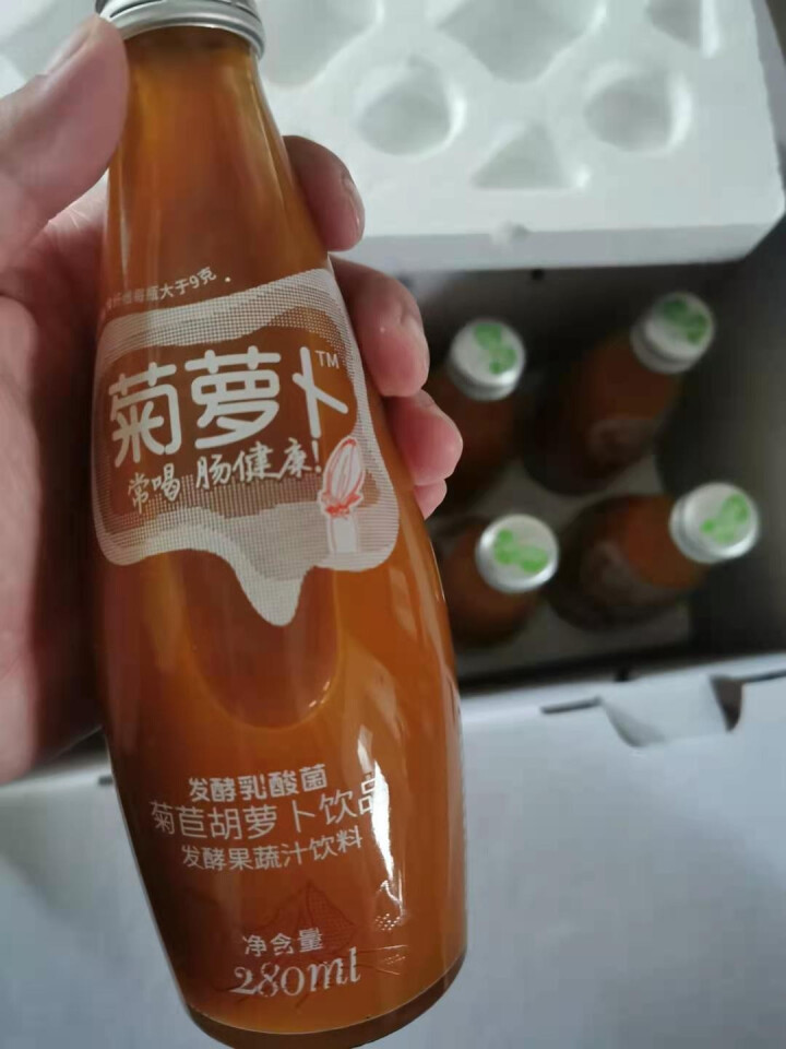 菊萝卜发酵乳酸菌 菊苣胡萝卜饮品 发酵果蔬汁饮料280ml*8瓶/箱怎么样，好用吗，口碑，心得，评价，试用报告,第4张