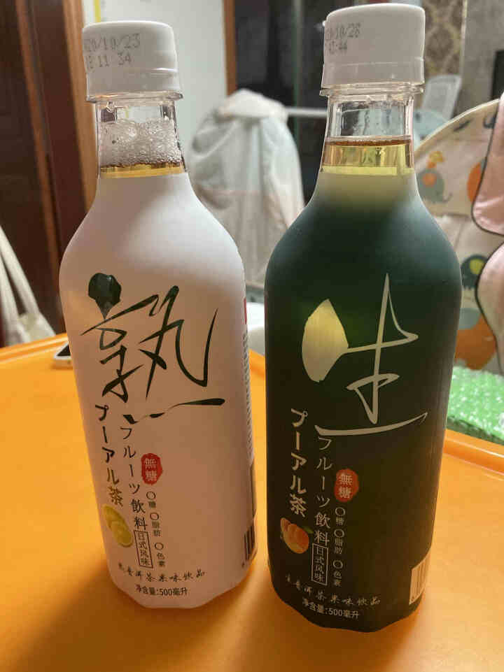 明仕日式无糖茶饮料 普洱生熟茶不含脂果味网红饮品 500ml/瓶 尝鲜生茶+熟茶（各一瓶）怎么样，好用吗，口碑，心得，评价，试用报告,第2张