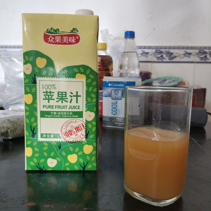 众果美味 100%果汁饮料 鲜果榨汁原浆 浓缩无添加UHT高温灭菌 金冠黄元帅苹果汁1L单盒怎么样，好用吗，口碑，心得，评价，试用报告,第3张