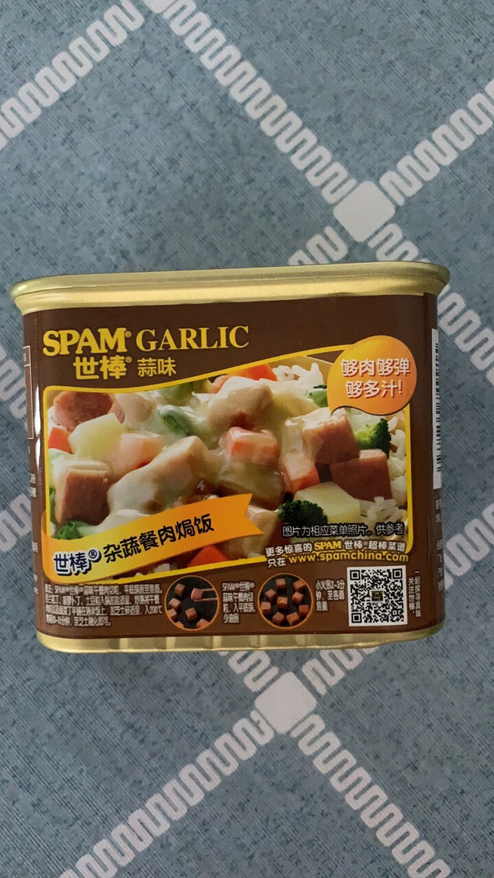 世棒（SPAM）午餐肉罐头蒜香口味340g 开罐即食早餐三明治火锅烧烤麻辣香锅泡面搭档怎么样，好用吗，口碑，心得，评价，试用报告,第3张