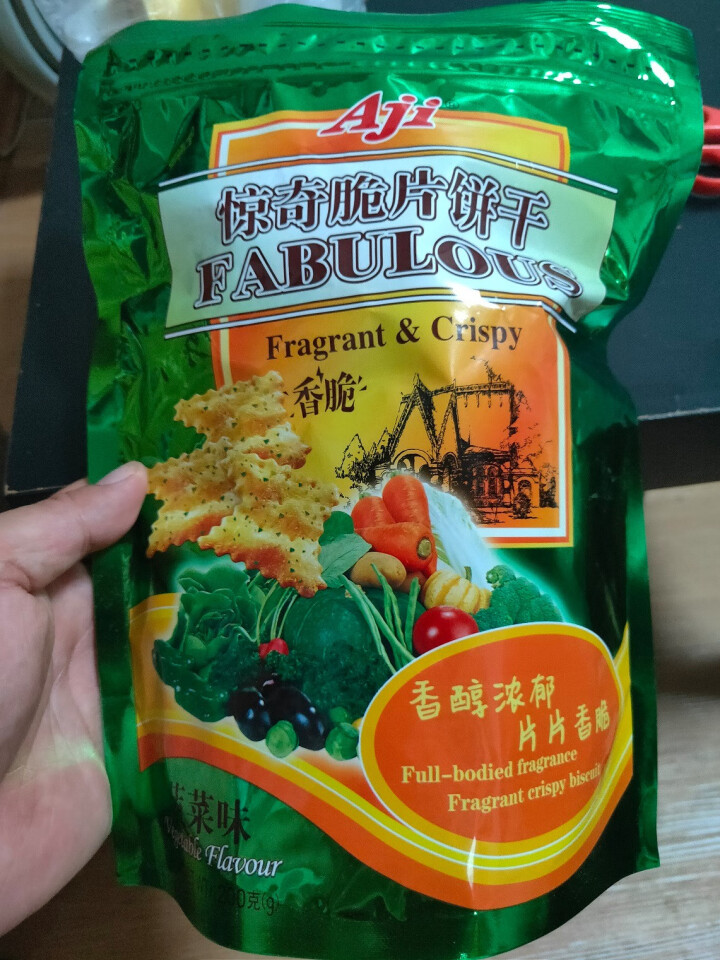 AJI尼西亚惊奇脆片饼干蛋糕 零食小吃蔬菜饼干  蔬菜味 200g 蔬菜味*1袋怎么样，好用吗，口碑，心得，评价，试用报告,第2张