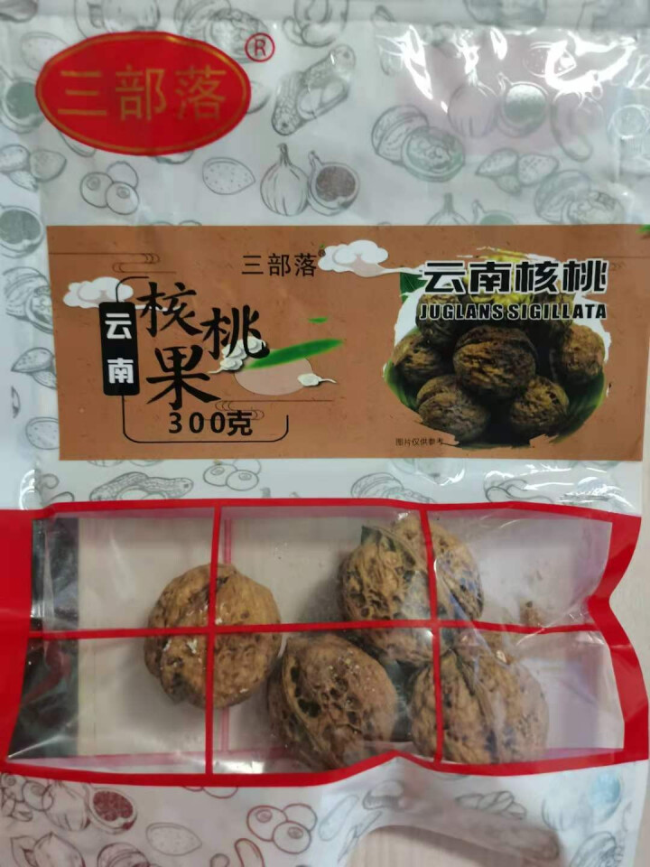 三部落原味云南纸皮核桃500g袋装新货薄壳4.5斤礼盒装 原味300g袋装怎么样，好用吗，口碑，心得，评价，试用报告,第2张