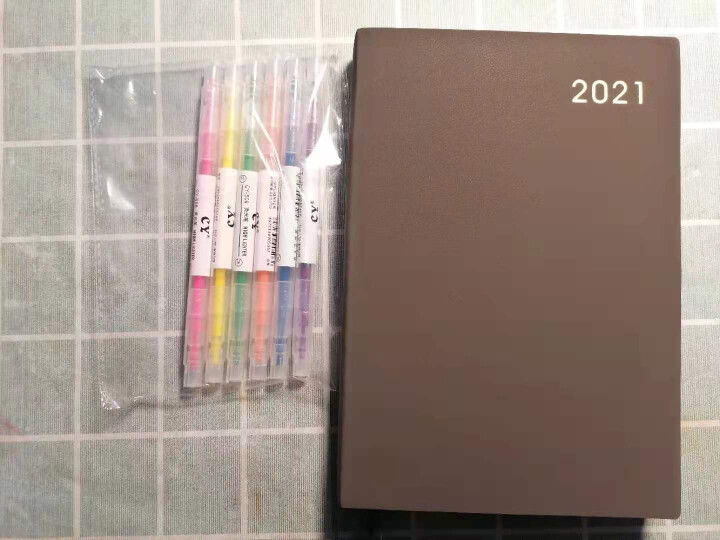 法拉蒙2021日程本每日计划本A5日历笔记本子简约文艺学生手账本时间管理学习自律打卡本可定制logo 粉色+6色荧光笔怎么样，好用吗，口碑，心得，评价，试用报告,第2张