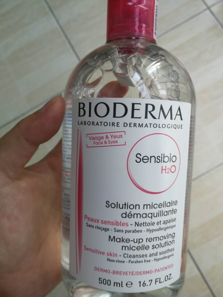 法国贝德玛（BIODERMA）舒妍多效洁肤液500ml （卸妆水 深层清洁 粉水 舒缓保湿 敏感肌 眼唇 原装进口）怎么样，好用吗，口碑，心得，评价，试用报告,第3张