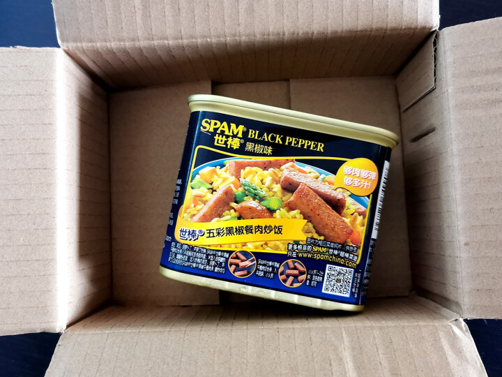 世棒（SPAM）午餐肉罐头黑椒口味340g 开罐即食早餐三明治火锅烧烤麻辣香锅泡面搭档怎么样，好用吗，口碑，心得，评价，试用报告,第2张