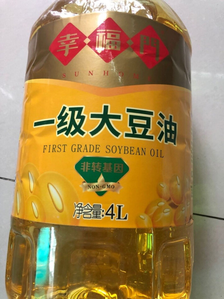 幸福门一级大豆油 非转基因大豆油 4L组合装2桶 食用油桶装家用炒菜油红烧油非转大豆油 草绿色 4L*2怎么样，好用吗，口碑，心得，评价，试用报告,第4张