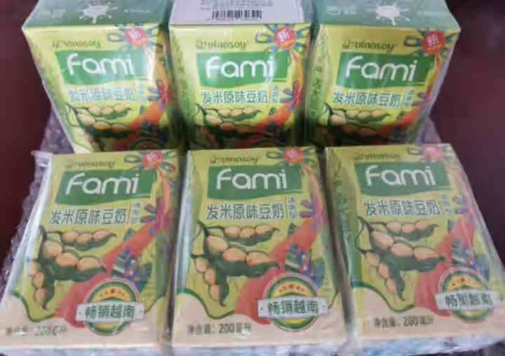 越南进口fami发米低脂豆奶200ml*18盒原味减糖早餐豆奶饮品植物蛋白饮料 礼盒端午送礼佳品 （原味）200ml*6盒怎么样，好用吗，口碑，心得，评价，试用,第4张