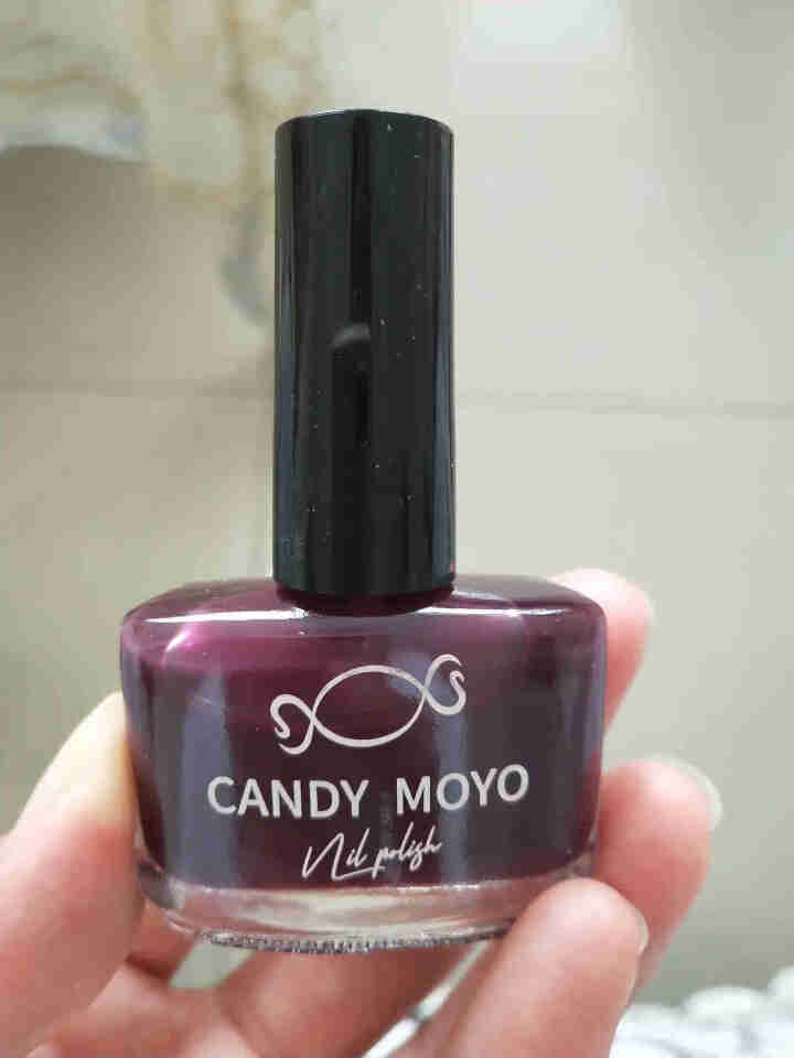 Candymoyo膜玉秋冬美甲脚指甲油持久免烤不可剥裸色豆沙色黑色微闪亮片8ml 冰透乌梅怎么样，好用吗，口碑，心得，评价，试用报告,第3张