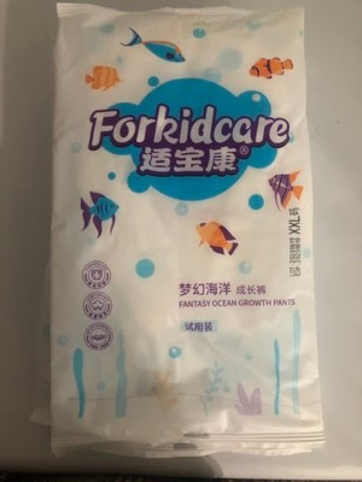 适宝康·Forkidcare 梦幻海洋成长裤试用装XL码*4片 适合12,第3张