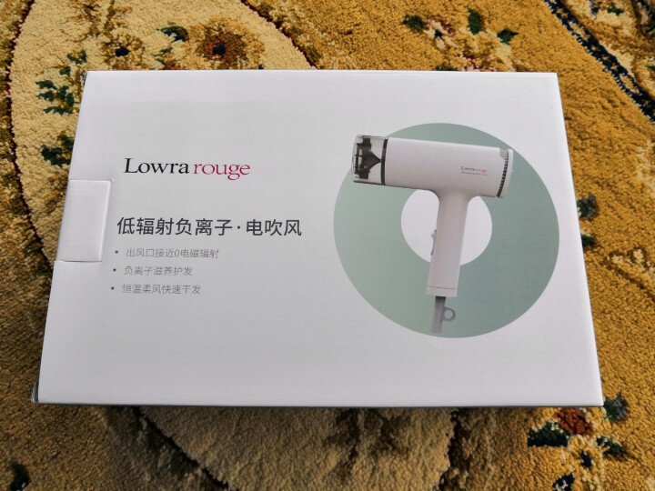 Lowrarouge罗拉家用无辐射负离子不伤发吹风机冷热风电吹风筒 白色怎么样，好用吗，口碑，心得，评价，试用报告,第2张