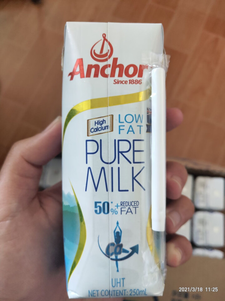 新西兰原装进口牛奶 安佳（Anchor）高钙低脂牛奶 纯牛奶 元宵必备 250ml*24 整箱装怎么样，好用吗，口碑，心得，评价，试用报告,第2张