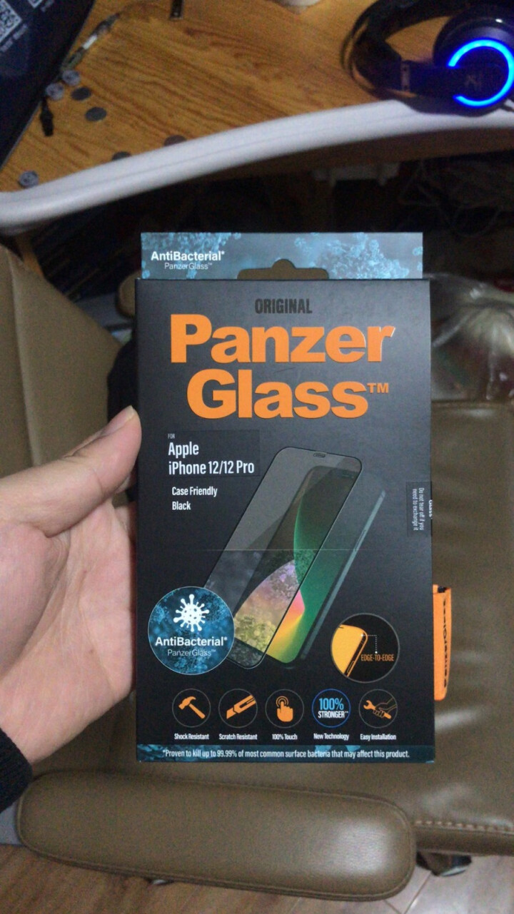 panzerglass适用苹果12系列抗菌防蓝光高清钢化膜12pro手机贴膜 苹果12/12pro【抗菌】钢化膜怎么样，好用吗，口碑，心得，评价，试用报告,第4张