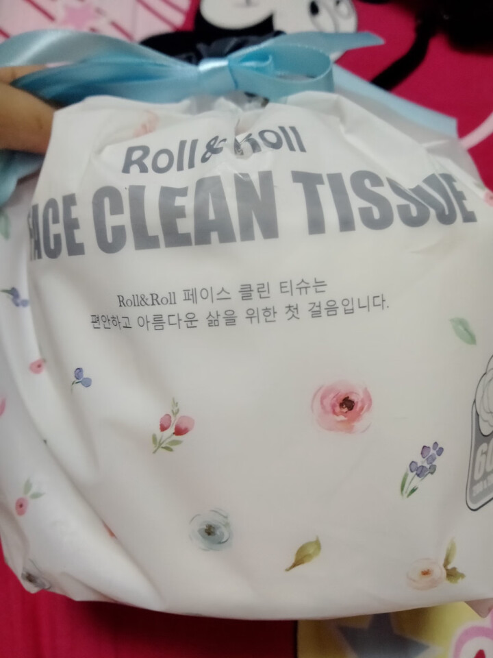 Roll&Roll 韩国进口 婴儿湿巾宝宝洗脸巾一次性纯棉女洗面擦脸棉柔巾洁面巾纸 干湿抽纸巾洗脸巾 60抽/卷怎么样，好用吗，口碑，心得，评价，试用报告,第2张