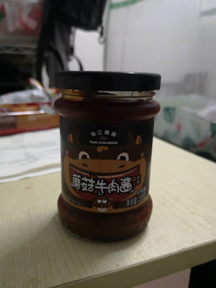 珠江桥牌 蘑菇牛肉酱 辣椒酱 香辣拌饭酱 香菇酱 辣椒拌面酱贵州辣酱下饭酱 火锅底料调味酱 230g*1瓶怎么样，好用吗，口碑，心得，评价，试用报告,第3张