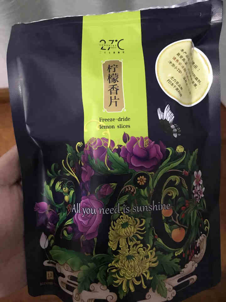 二十七度阳光蜂蜜冻干柠檬片泡茶水果茶干片花草茶柠檬干泡水片装 柠檬香片（12包/每袋）怎么样，好用吗，口碑，心得，评价，试用报告,第4张