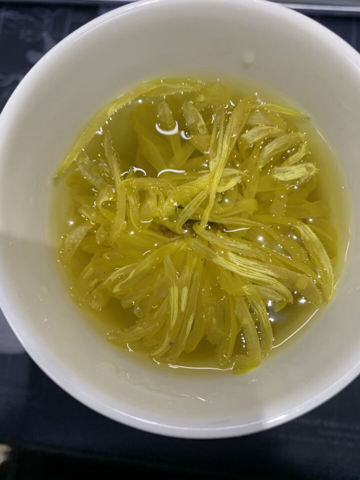 【发2盒共50朵+杯】菊花茶 金丝皇菊大朵黄菊独立包装一朵一杯黄山贡菊花茶泡水喝的花草茶茶叶礼盒装 25朵(泡开约7,第4张