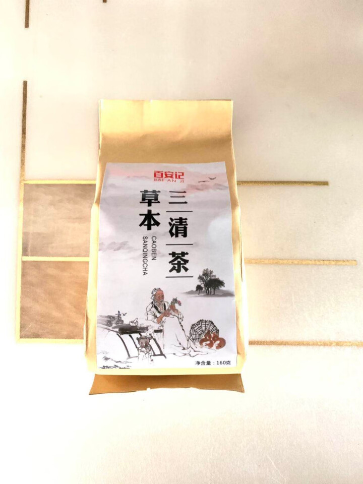 百安记草本三清茶 薄荷叶桑叶大麦茶 蒲公英藿香鱼腥草栀子组合茶花草茶 百安记三清茶160g怎么样，好用吗，口碑，心得，评价，试用报告,第2张