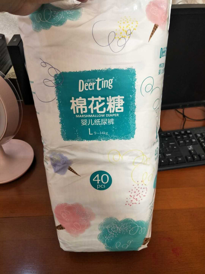 小鹿叮叮DEERTING棉花糖纸尿裤L码40片(9,第2张