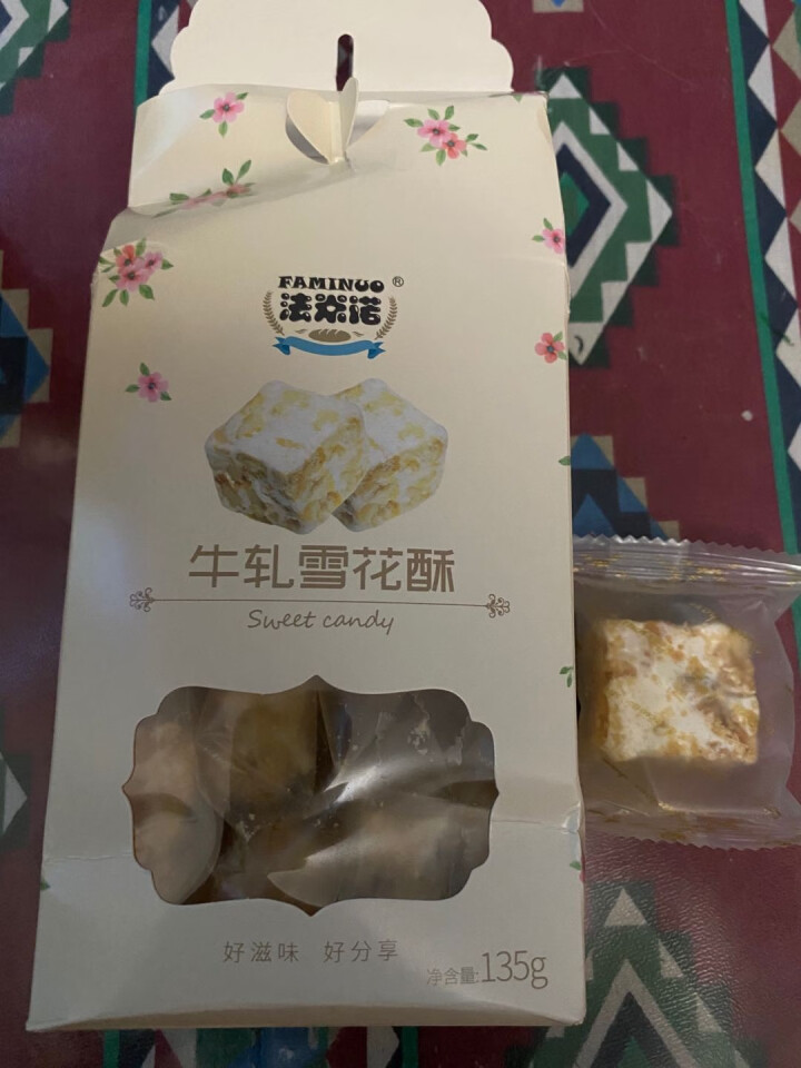 法米诺 雪花酥糕点牛轧糖沙琪玛网红零食牛轧饼干下午茶办公室休闲零食品135g 牛奶原味x1盒怎么样，好用吗，口碑，心得，评价，试用报告,第4张