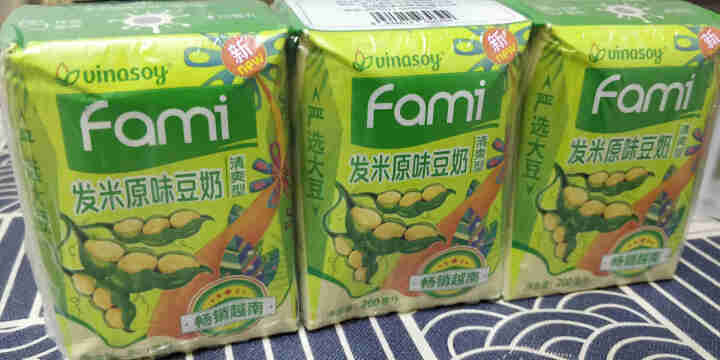 越南进口fami发米豆奶200ml/盒原味减糖早餐豆奶饮品植物蛋白饮料 礼盒端午送礼佳品 （原味）200ml*3盒怎么样，好用吗，口碑，心得，评价，试用报告,第2张