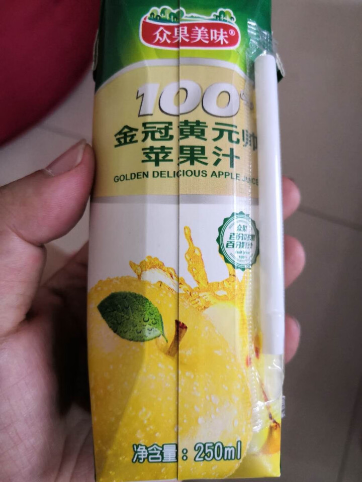 众果美味 100%果汁饮料 鲜果榨汁无添加原浆 便捷随身装250ml 苹果汁怎么样，好用吗，口碑，心得，评价，试用报告,第3张