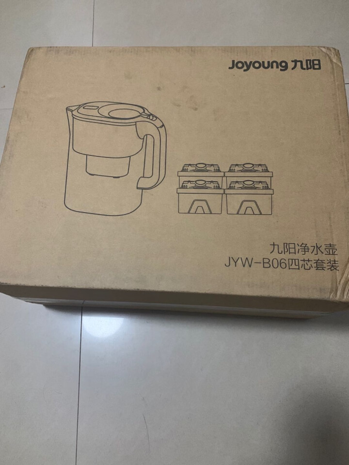 九阳（Joyoung）净水壶（1壶4芯套装）家用滤水壶4L 过滤净水器JYW,第2张