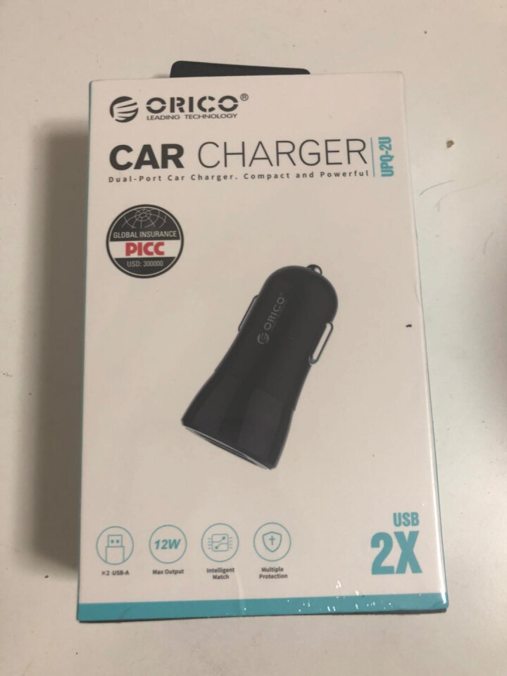 奥睿科（ORICO）迷你车载充电器快充 12V/24V车通用 车充头点烟器一拖二双USB UPQ 黑色怎么样，好用吗，口碑，心得，评价，试用报告,第2张