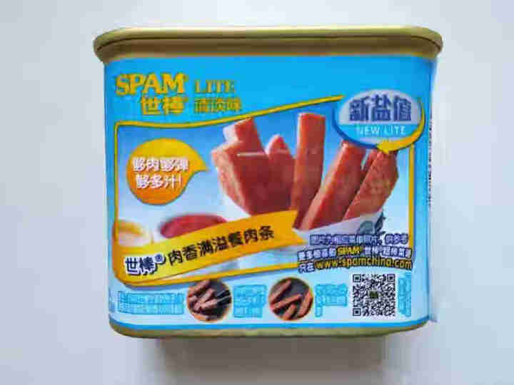 世棒（SPAM）午餐肉罐头清淡口味340g 开罐即食早餐三明治火锅烧烤麻辣香锅泡面搭档怎么样，好用吗，口碑，心得，评价，试用报告,第2张