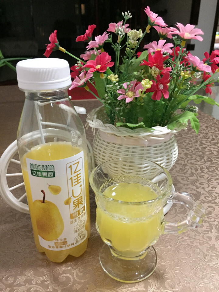 亿佳果园 亿佳U果复合雪梨果汁饮料益生菌发酵整箱家庭装380ml*15塑料瓶 雪梨汁 380mL×15瓶怎么样，好用吗，口碑，心得，评价，试用报告,第9张