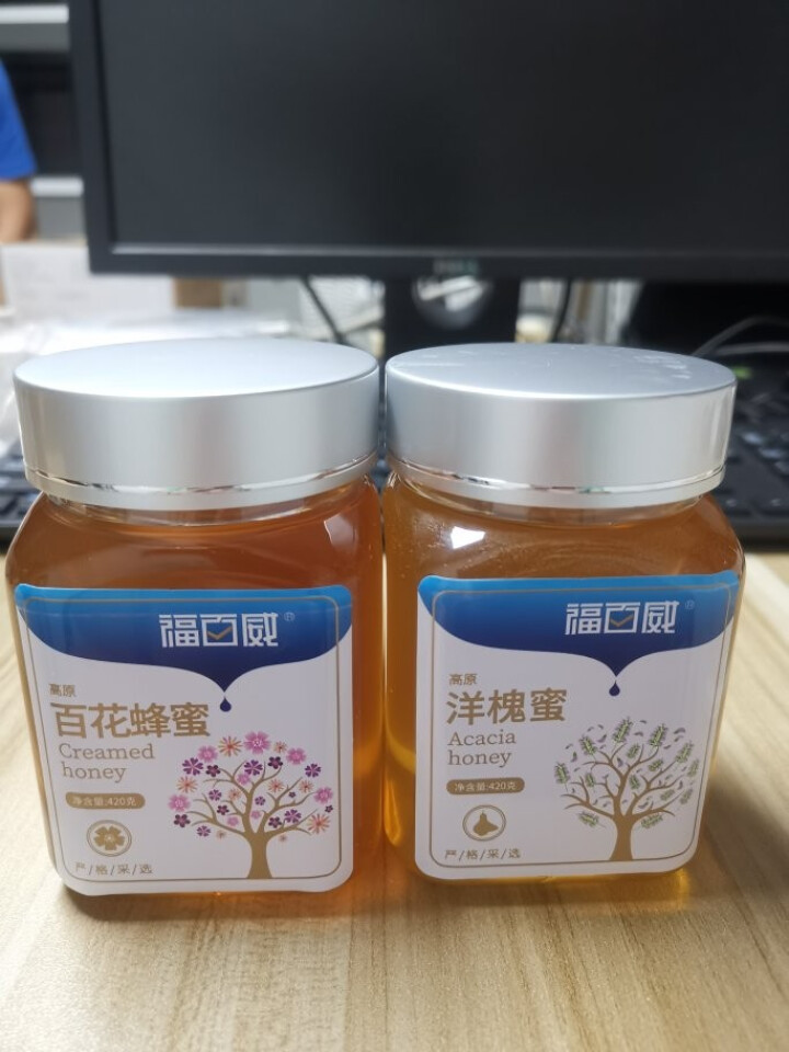 福百威 高原洋槐蜜 槐花蜜 活性蜜源 出口品质 高原洋槐蜜420g/瓶怎么样，好用吗，口碑，心得，评价，试用报告,第2张