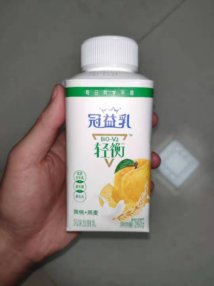 蒙牛冠益乳酸奶风味酸牛奶益生菌发酵乳儿童营养早餐奶250g*8盒 蒙牛冠益乳250g 黄桃燕麦味 2瓶怎么样，好用吗，口碑，心得，评价，试用报告,第3张