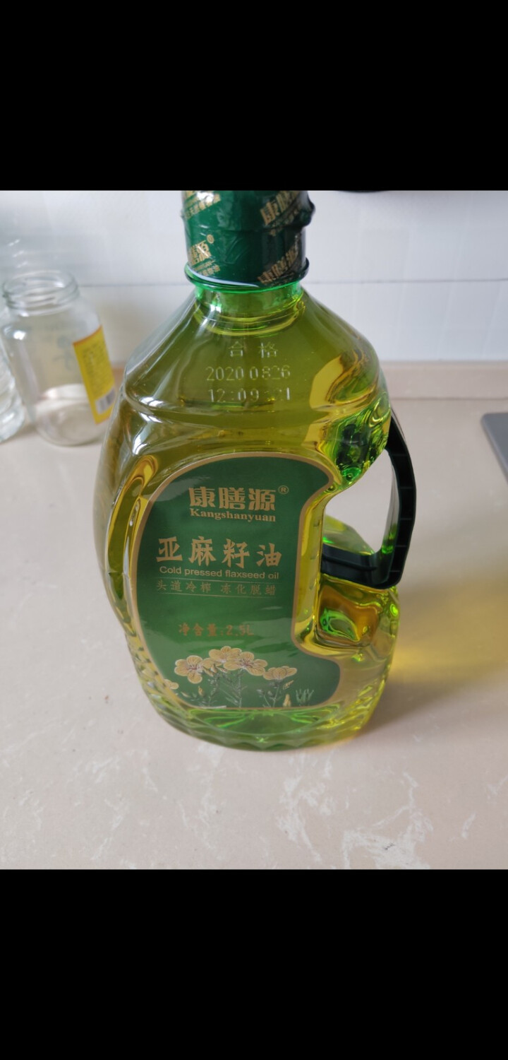 康膳源 亚麻籽油2.5L 冷榨一级月子宝儿食用油 补充α,第4张