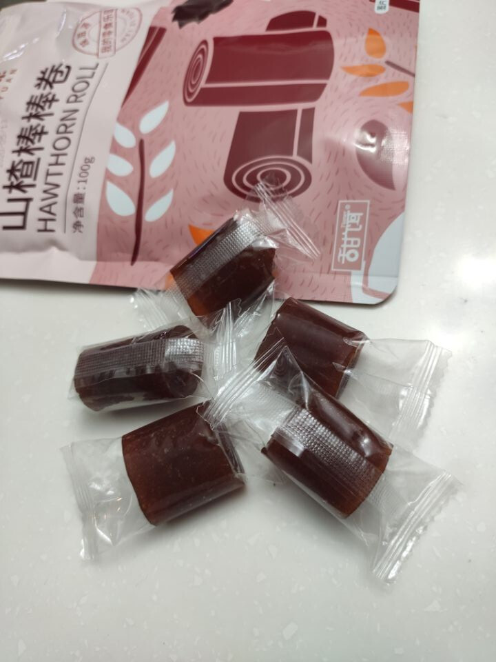 甜饵蜜饯果脯水果干组合菠萝干黄桃干山楂条综合果蔬干休闲零食 山楂棒棒卷100g怎么样，好用吗，口碑，心得，评价，试用报告,第4张