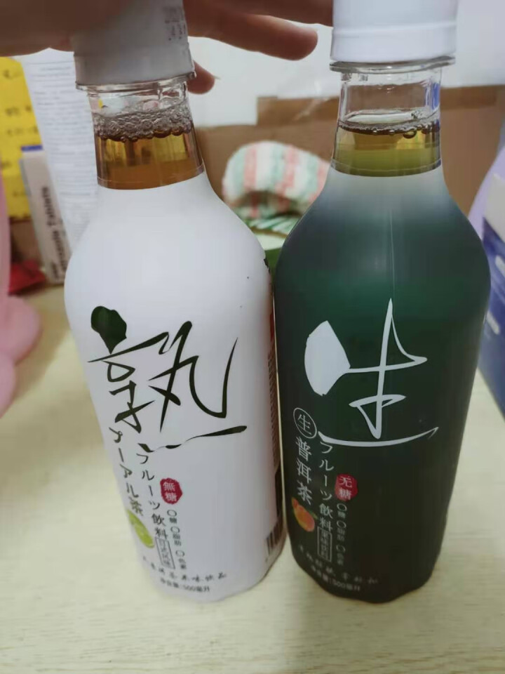 明仕日式无糖茶饮料 普洱生熟茶不含脂果味网红饮品 500ml/瓶 尝鲜生茶+熟茶（各一瓶）怎么样，好用吗，口碑，心得，评价，试用报告,第3张