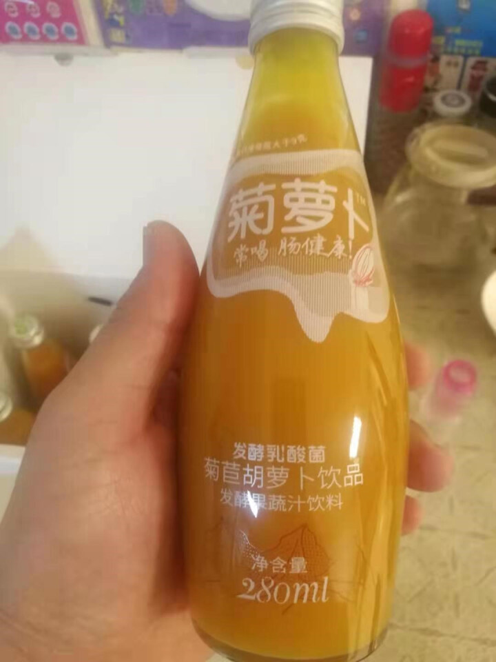 菊萝卜发酵乳酸菌 菊苣胡萝卜饮品 发酵果蔬汁饮料280ml*8瓶/箱怎么样，好用吗，口碑，心得，评价，试用报告,第3张