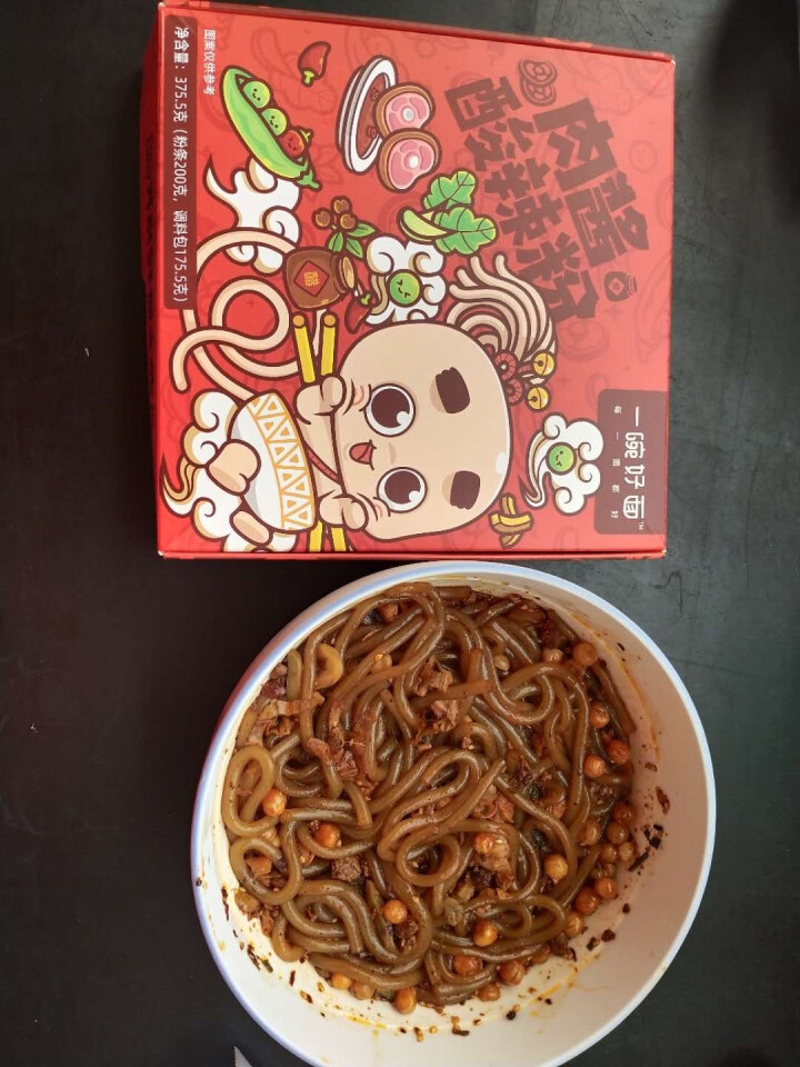 一碗好面 酸辣粉 重庆红薯 粉丝 麻辣 粗粉条 速食 肉末 拌粉 肉酱酸辣粉1盒*375g怎么样，好用吗，口碑，心得，评价，试用报告,第2张