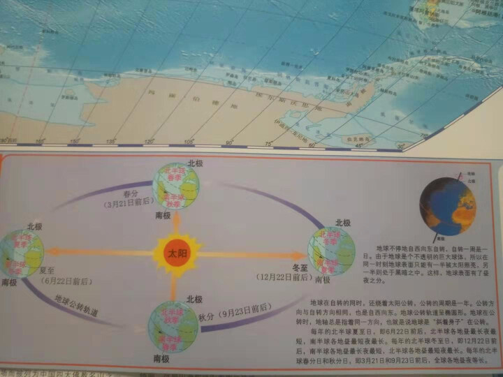 【共4张】2019年新版 中国地图+世界地图+太阳系+二十四节气  学生地理思维版 桌面速查 贴图怎么样，好用吗，口碑，心得，评价，试用报告,第4张