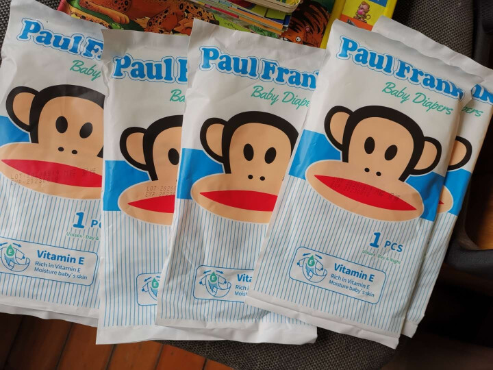 大嘴猴（Paul Frank）维E魔法裤婴儿拉拉裤男女宝宝通用尿不湿试用装 纸尿裤M码5片怎么样，好用吗，口碑，心得，评价，试用报告,第2张