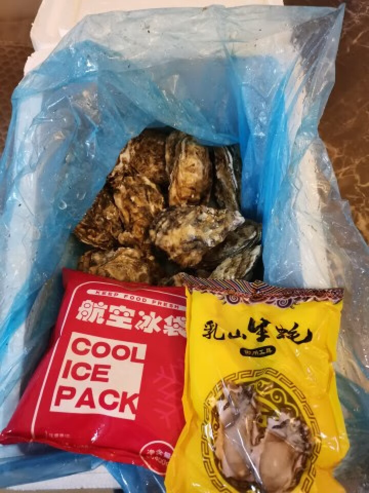 【活鲜】秦岚参萌萌 乳山生蚝鲜活 牡蛎海蛎子 毛重2.5kg（净重2kg）生鲜 贝类 海鲜水产 XL号90,第2张