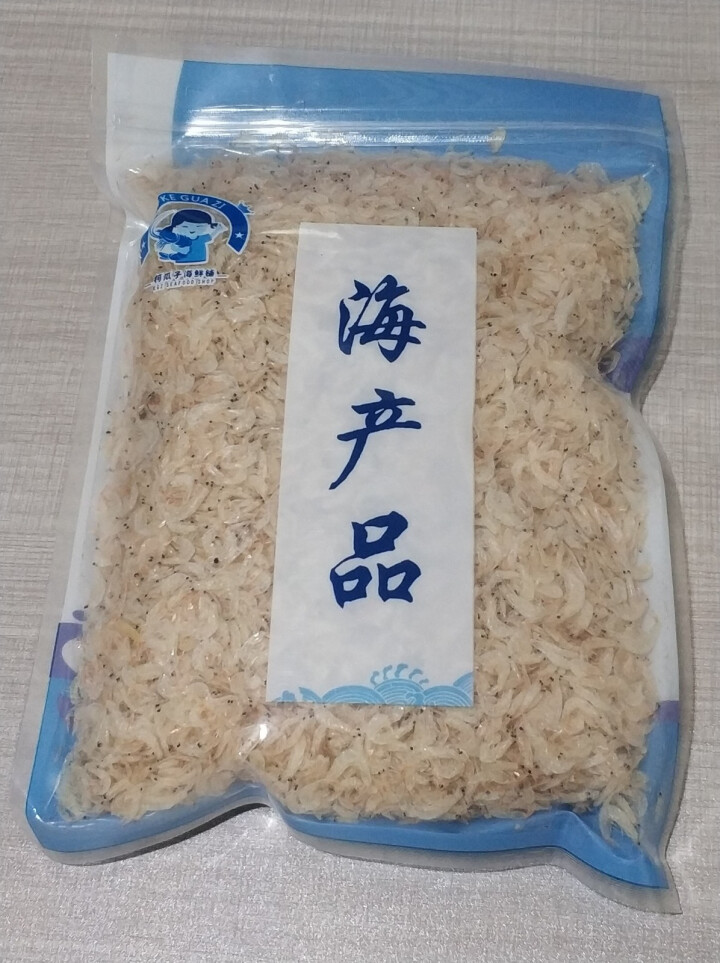 柯瓜子海鲜铺  东海捕捞无盐虾皮淡干虾皮粉烹饪配菜虾干小海虾小虾米袋装 半斤装  250g/包怎么样，好用吗，口碑，心得，评价，试用报告,第3张