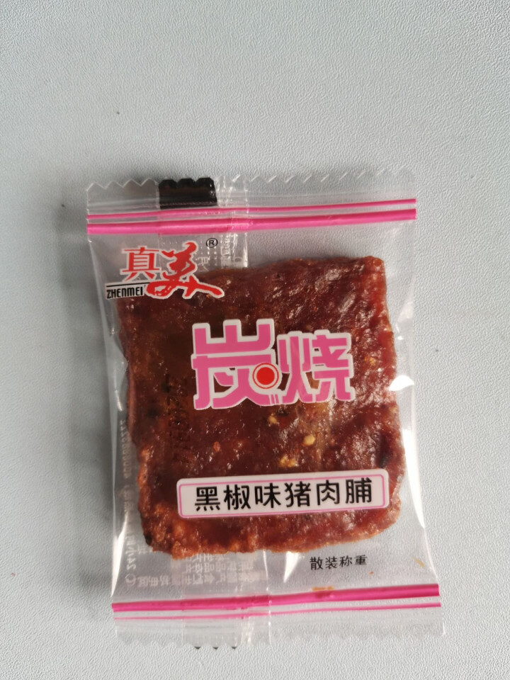 真美 精制猪肉脯180g 炭烧猪肉脯 炭烤休闲肉类零食 潮汕特产小吃 风干猪肉 即食熟食礼盒装 试吃装3小包怎么样，好用吗，口碑，心得，评价，试用报告,第2张