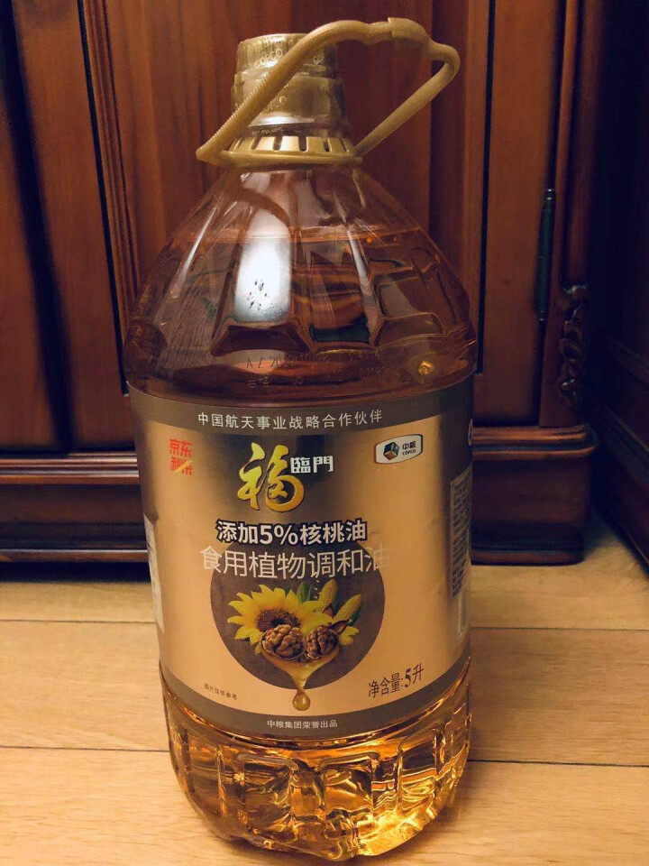 福临门 核桃食用植物调和油5L 添加5%核桃油 亚麻籽葵花籽玉米食用油 C2M京东秒杀定制款 中粮出品怎么样，好用吗，口碑，心得，评价，试用报告,第2张