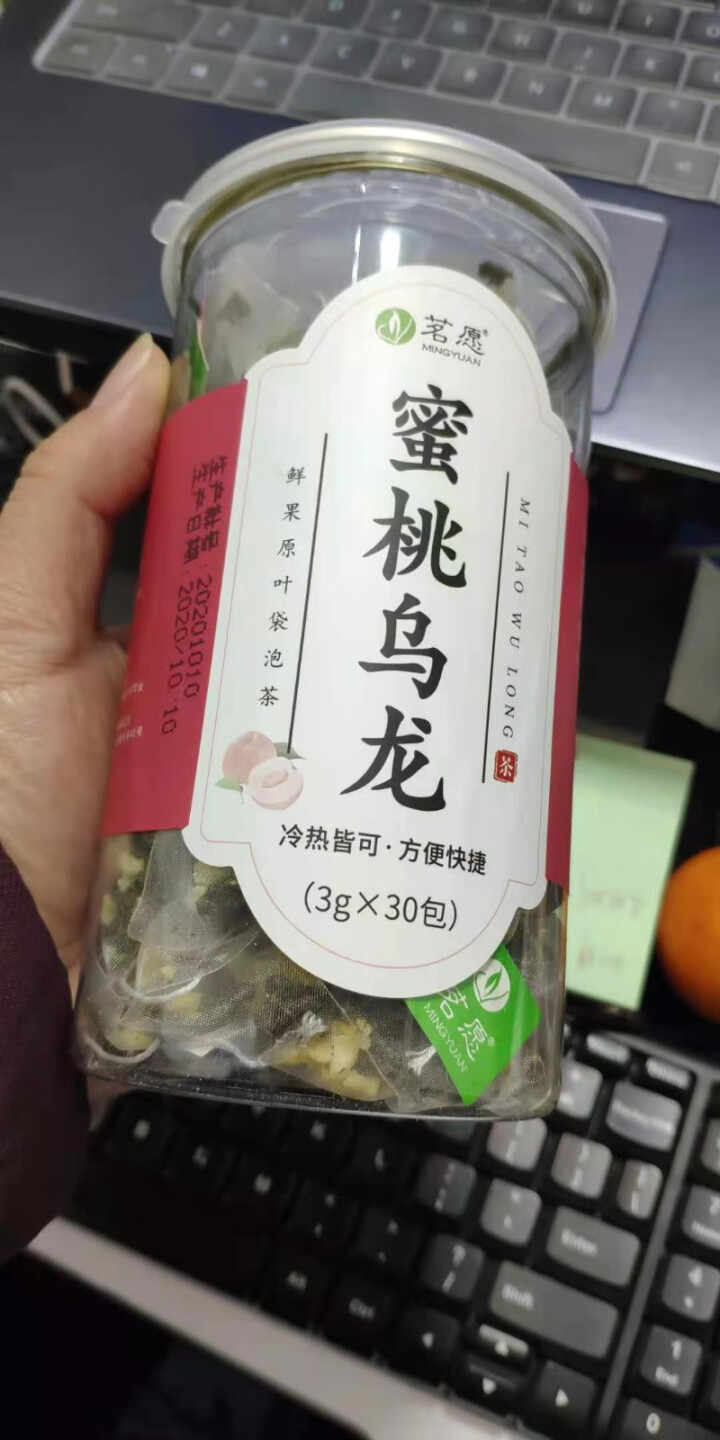 【买2件=发3罐】蜜桃乌龙茶 水果茶果粒茶白桃乌龙茶包冷泡茶花果茶三角袋泡茶包  90克/罐怎么样，好用吗，口碑，心得，评价，试用报告,第2张