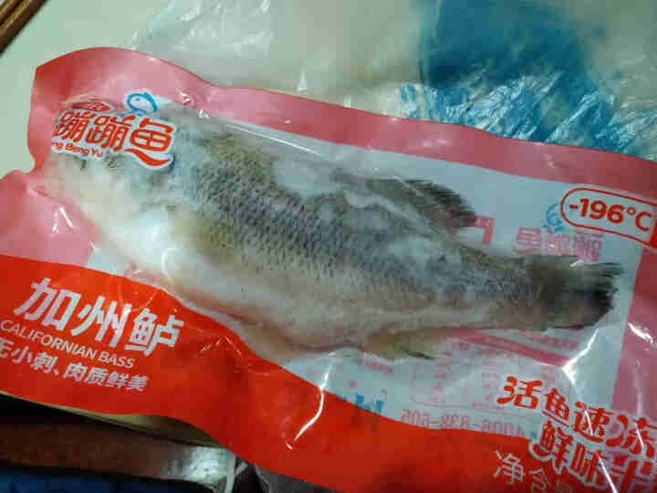 何氏蹦蹦鱼开肚加州鲈鱼400g±50g每条 去腮去鳞去内脏 鲜活现杀液氮速冻无腥新鲜清蒸红烧 加州鲈鱼*1条怎么样，好用吗，口碑，心得，评价，试用报告,第2张